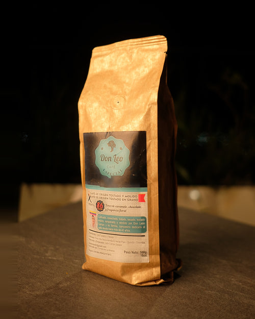 Bolsa kraft de 500 g del café especial de Don Leo